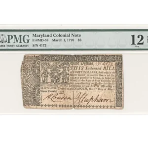 1770 Maryland colonial currency